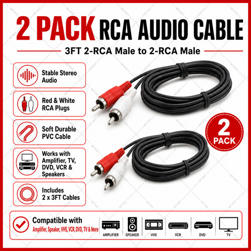 Rca stereo analog - (2-pack),